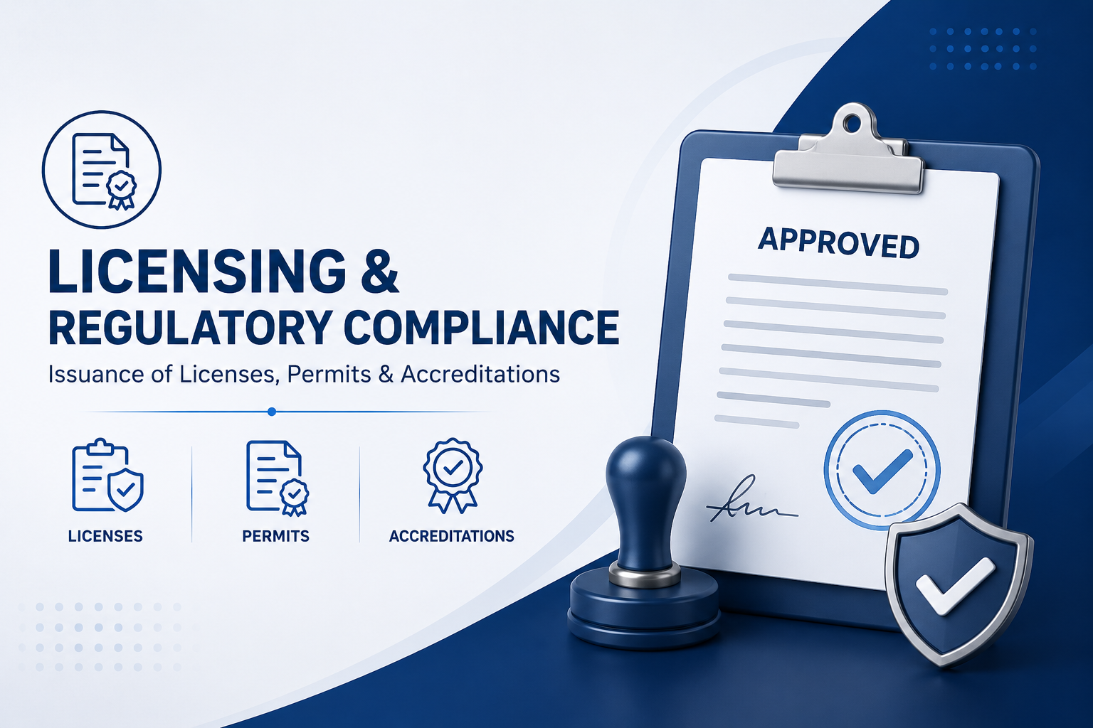 إعداد واستخراج التراخيص والتصاريح والاعتمادات